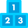 Stacked blocks containing numbers 1-2-3