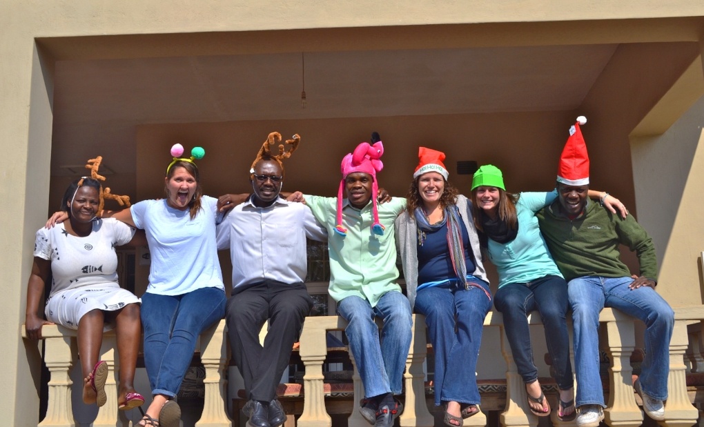 Petra with the local leadership team at Camp Hope in Lilongwe, Malawi