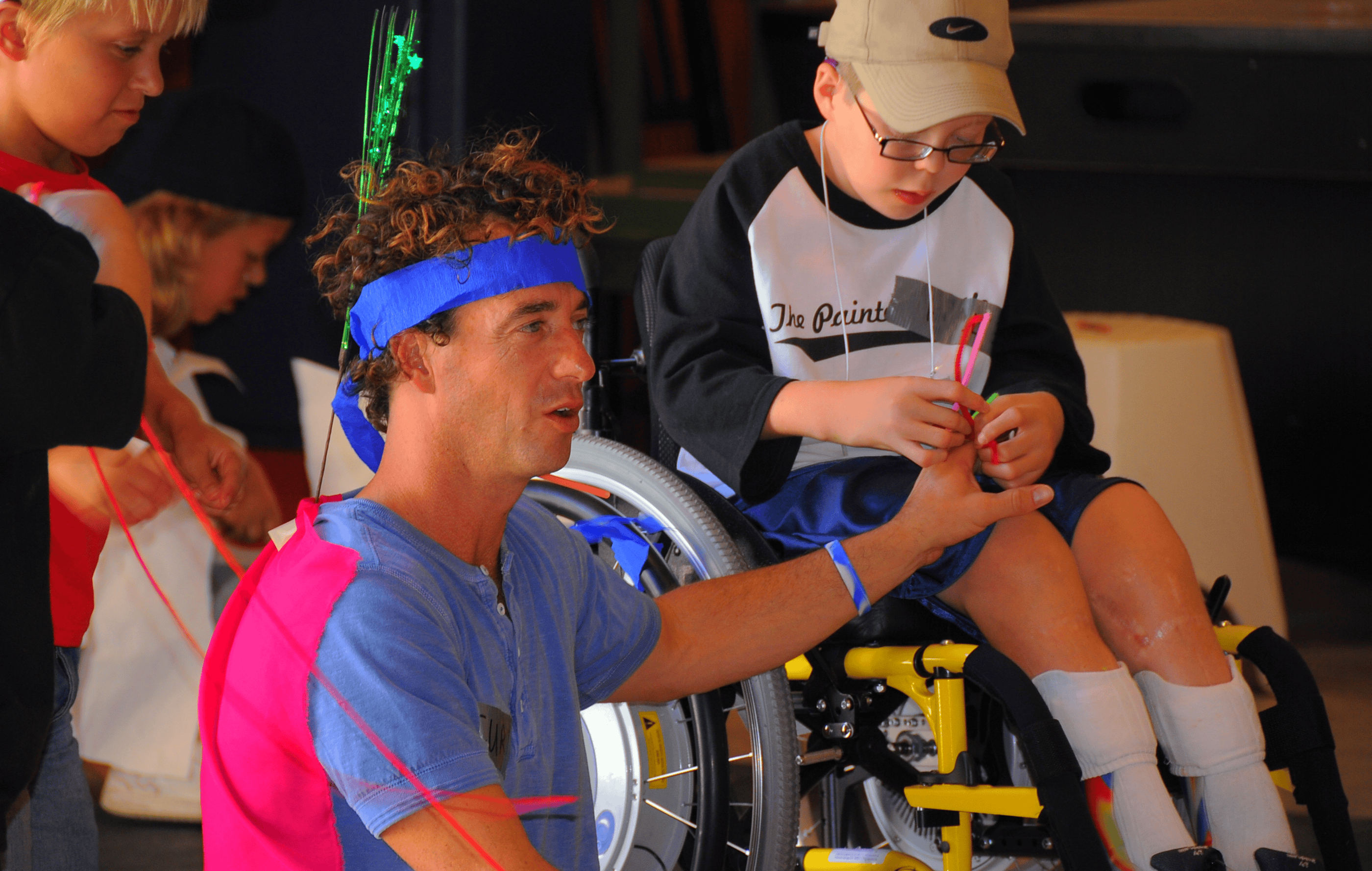 Blake with a camper